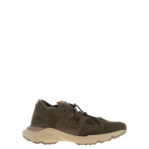 Tod's Men Leather And Technical Fabric Sneakers